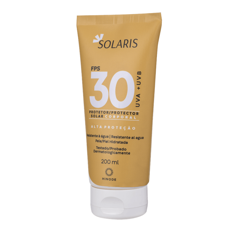 Protector solar corporal Solaris UVA y UVB SPF 30 200ml